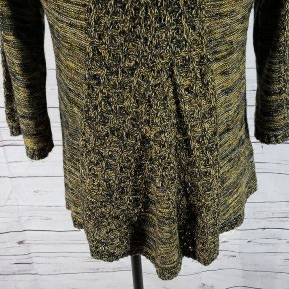 New direction knitted Petite Small Quarter sleeve Brown Gold Sweater - Picture 6 of 8